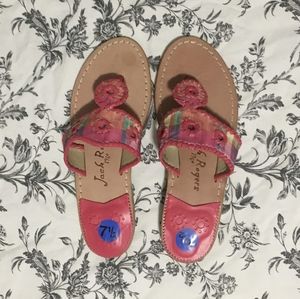 {Cute!!} Plaid Jack Rogers Sandals